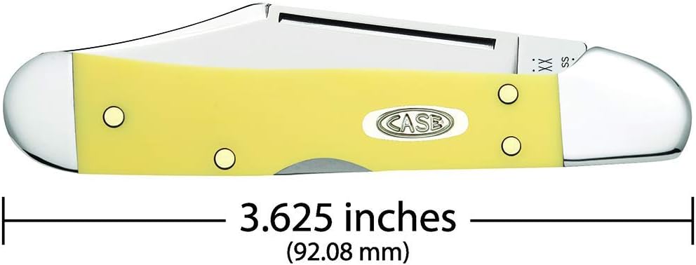 Case WR XX Pocket Knife Mini Copperlock Yellow Synthetic Cv Item #30116 - (31749L Cv) - Length Closed: 3 5/8 Inches