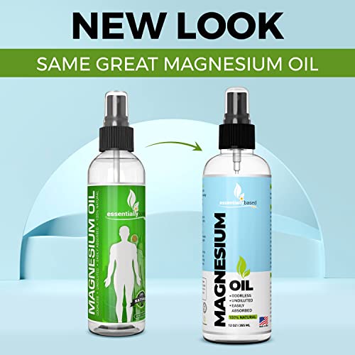 Magnesium Oil Spray - Large 12Oz Size - Extra Strength - 100% Pure For Less Sting - Less Itch - Essential Mineral Source - Made In Usa #TOP1