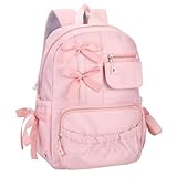 Phaoullzon Girls Backpack with Bow for School Kids Coquette Bookbag Kawaii Dance Bag