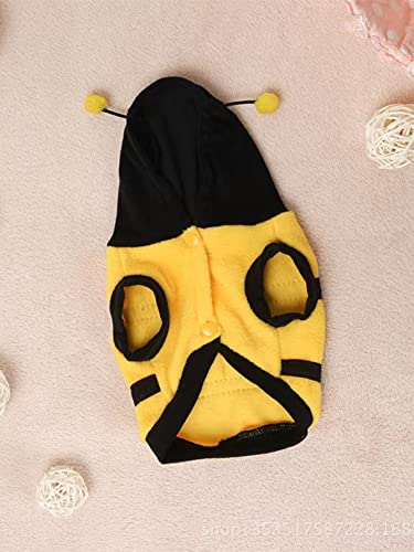 Qwinee Bee Dog Hoodie Dog Costume Halloween Christmas Costume Dog Clothes For Cat Kitty Puppy Small Dogs Yellow X-Large #TOP4