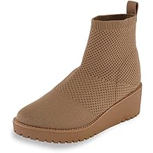 CUSHIONAIRE Womens Iggy stretch knit wedge boots +Memory Foam, Wide Widths Available
