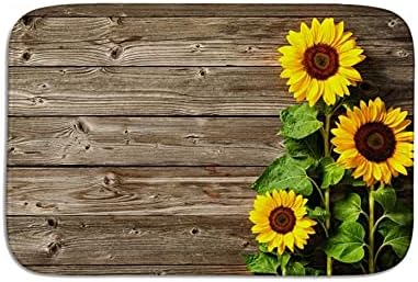 Sunflower Door Mat Stylish Design Non-Slip Machine Washable Outdoor Indoor Bathroom Kitchen Decor Rug Mat Welcome Doormat
