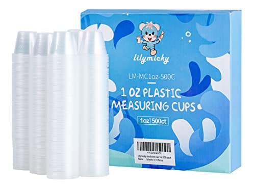 Lilymicky 500 Pack Disposable Medicine Cups (1Oz), Medical Plastic Measuring Cups For Medical Purposes, Or Mixing And Measuring Resin, Epoxy, Diy Arts & Crafts, Paint #TOP6