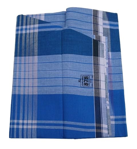 chank 2.25 Meters Brand Lungi - XL Size - Jumbo Size - Model 11#Sangu Mark Lungi-picture-43