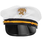 Conçu comme un élégant chapeau de marin et un chapeau de capitaine rétro, cet accessoire de déguisement de capitaine offre une durabilité, idéal pour une utilisation répétée lors de soirées déguisées ou d'événements nautiques. chapeau de marin élégant, chapeau de capitaine de pêche