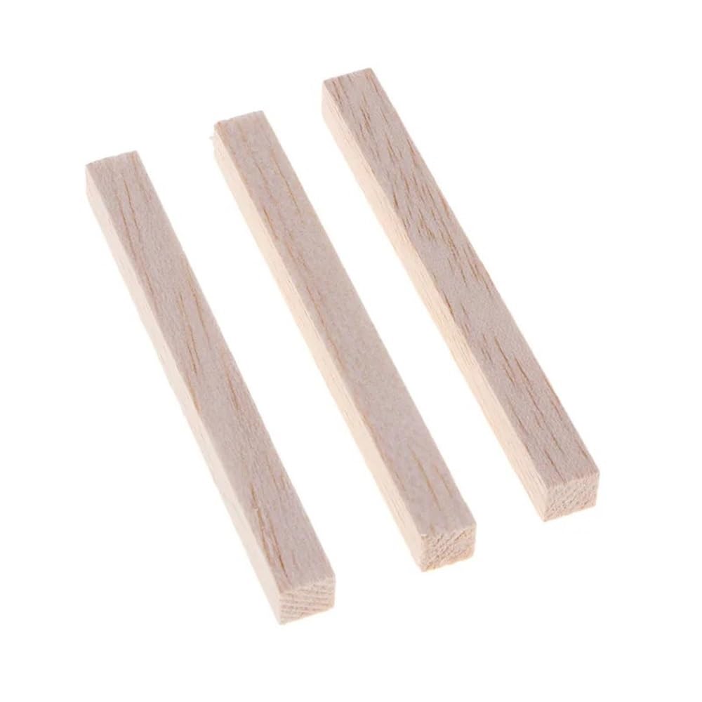 HYQOUKLR Wooden Sticks, Natural Unfinished Square Balsa Sticks 30x30mm Dowel Rod Block Multisize For Model Craft(80x30x30mm)