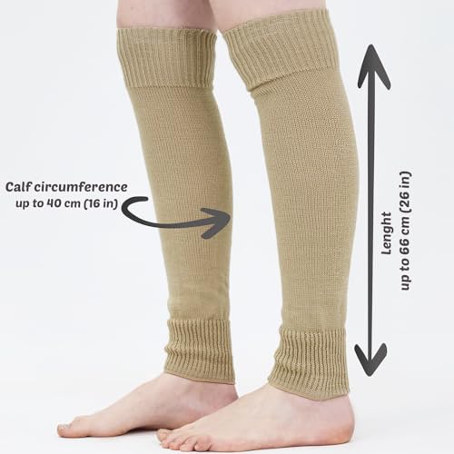 Image of Mysocks Leg Warmers Extra Soft Stylish Fancy Winter 80s Party Dance Neon Long Legwarmers for Women Girls Ladies
