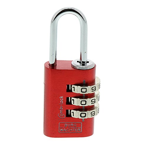 Burg-Wächter Verstellbares Zahlenschloss, 3, 2 mm Bügelstärke, 3 Zahlenrollen, Combi Lock 88 20 Fun SB
