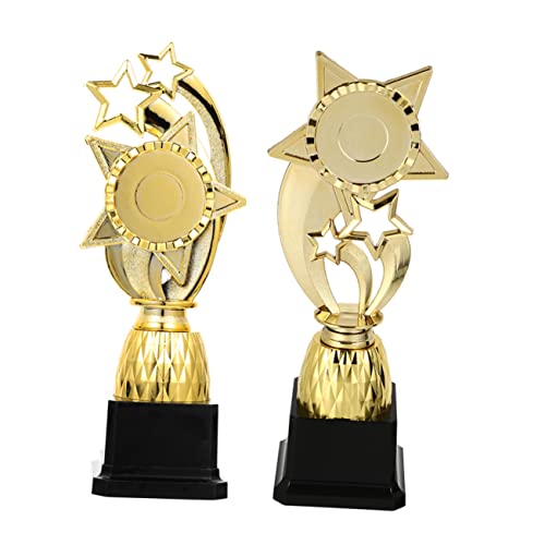 Hemoton 6 Pçs Troféu Pentagrama Decoração Sotaque Dourado Presentes Para Crianças Mini Troféu Troféu