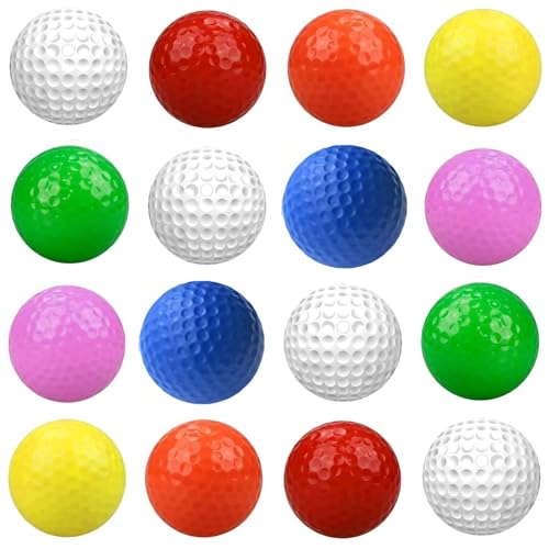 Kiuiom - Kiuiom Lot De 16 Balles De Golf Multicolores Souples En Mousse, Balles D'EntraîNement De Mini Golf, Balles D'EntraîNement Mousse Pour Femmes, Hommes, Enfants