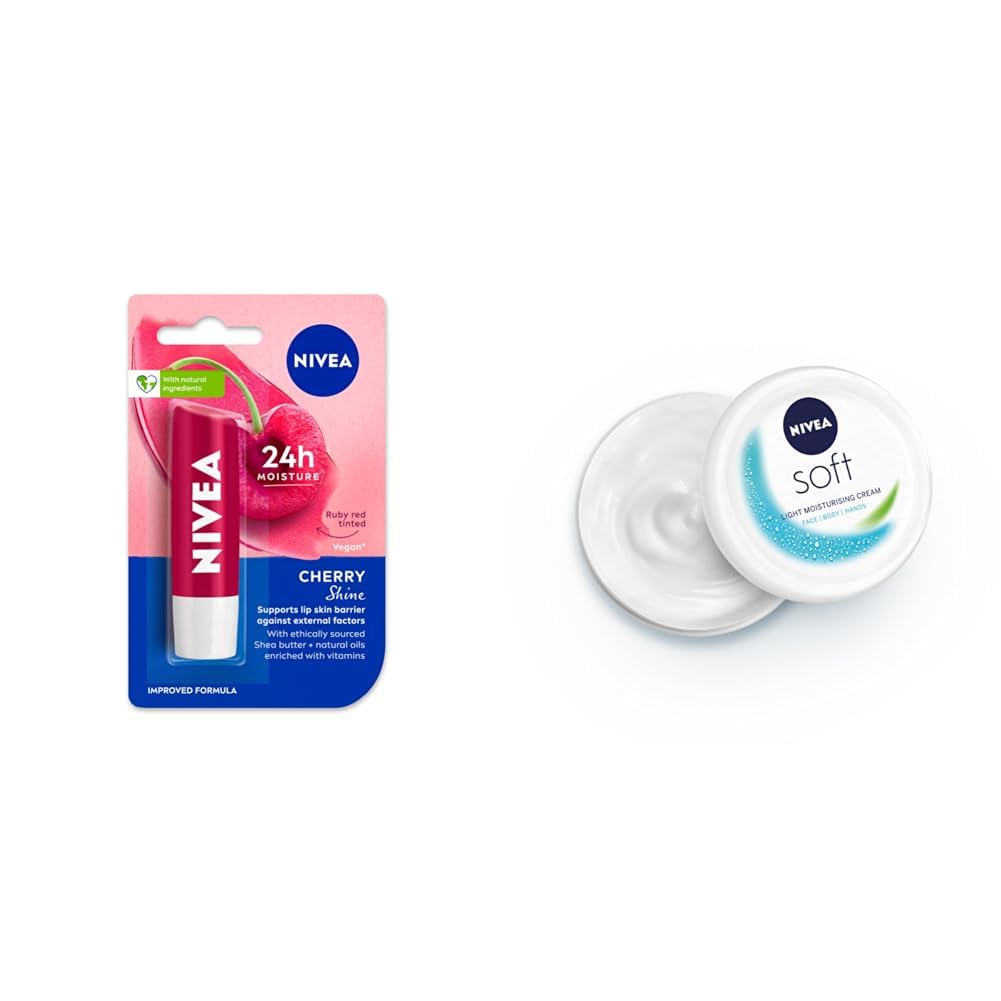 NIVEA Lip Balm & Face Moisturiser Combo,Pink, 300 Millilitres-image-29