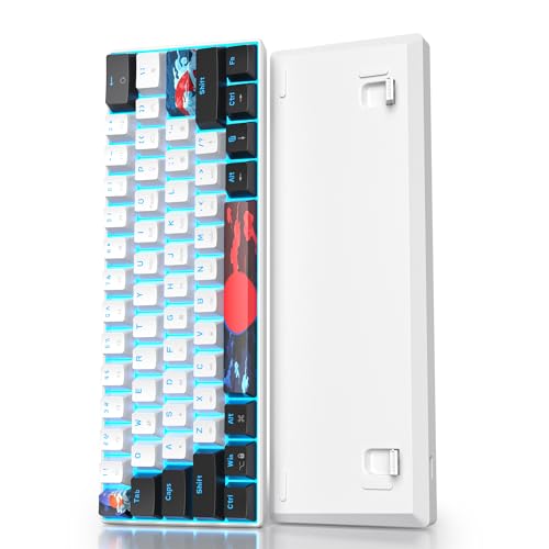 Image of 60 Percent Gaming Keyboard 61 Keys Mechanical Keyboard Ultra Compact Wird Keyboard LED Backlit with Red Switch for PC Laptop Gamer(61 White)