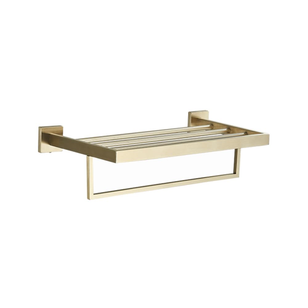 Juego de accesorios de baño dorado cepillado ideal para un ambiente de spa elegante en casa