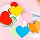 72stk 15,3x13,2cm Herz-Papierausschnitte, 9 Farben Großer Herzförmiger Karton Doppelseitig Liebesherz-Ausschnitte Valentinstag-Bastelarbeiten für Kinder Klassenzimmer Pinnwand-Dekoration