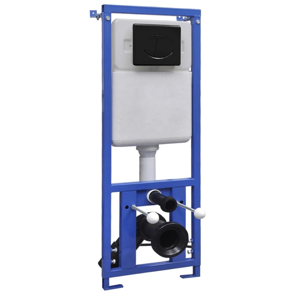 Inodoro suspendido con cisterna de cerámica, descenso automático, sin bordes, ahorro de agua, con asiento de cierre suave, 36 x 50 x 41,5 cm, para baño y aseo de invitados, fácil de limpiar