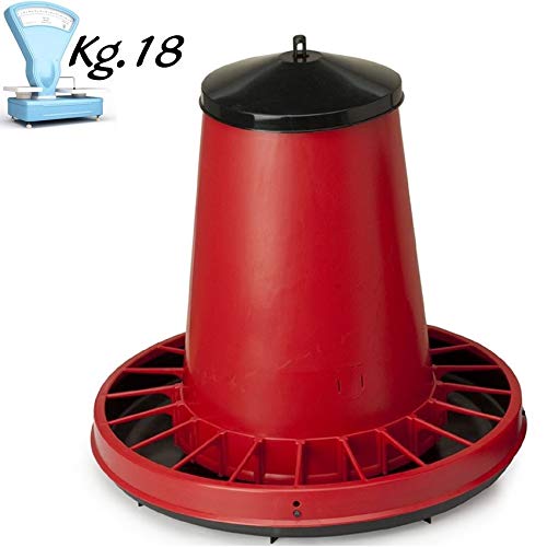 Mangiatoia Per Pollame 27kg - A Tramoggia In Plastica Alimentare, Con Coperchio, Per Galline E Tacchini - Foto 7