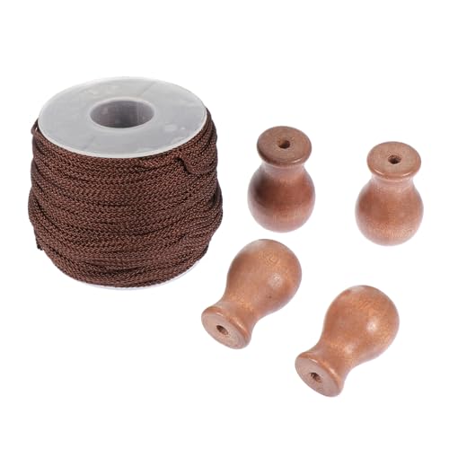 IMIKEYA Accessori per Tende Veneziane 1 Set Di Cordino Nappe In Legno Ricambi per Tende