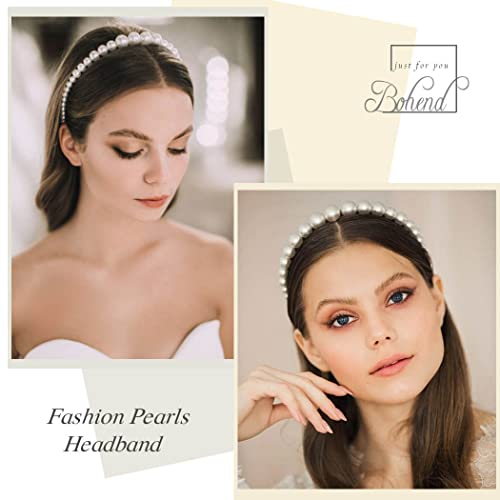 Bohend Moda Perla Donne Fascia per capelli Perline...