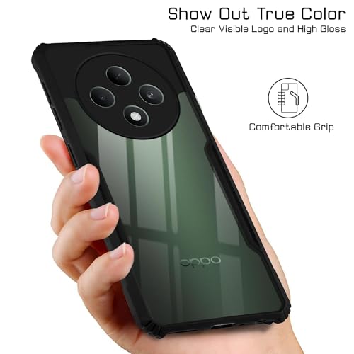 Image of Jkobi Back Cover Case for Oppo F27 5G (Shockproof with Polycarbonate Clear Panel | Professional Black)