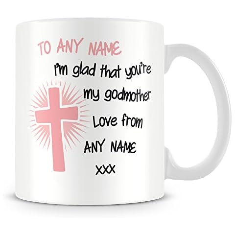 Personalised Godmother Mug for Christening Cover