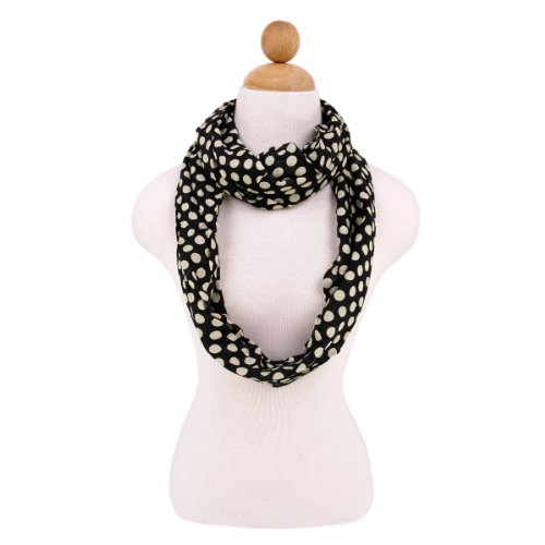 Premium Viscose Polka Dot Infinity Loop Fashion Scarf - Diff Colors Avail2
