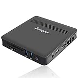 【Klein und leistungsstark】Die Größe beträgt 12 * 12 * 2,5 cm und das Gewicht beträgt nur 0,22 kg. Dies ist eine sehr leichte Mini-Computer- / TV-Box. Dieser lüfterlose Mini-Computer ist mit einer Halterung ausgestattet, die einfach an der Rückseite des Monitors aufgehängt werden kann. Der Stromverbrauch des thermischen Designs TDP beträgt nur 6 W, ist energiesparend und geräuschlos.