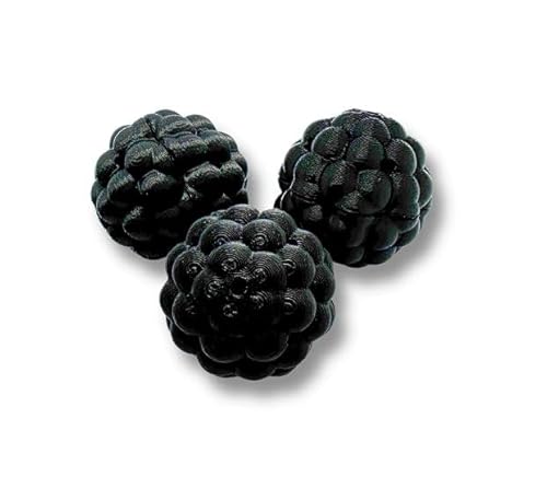 Generico Lot de 3 fausses truffes pour entraînement pour chiens – Truffe d'entraînement en plastique noir, récipient pour huile à la truffe (non inclus), réutilisable – Ø 36 × 37 mm