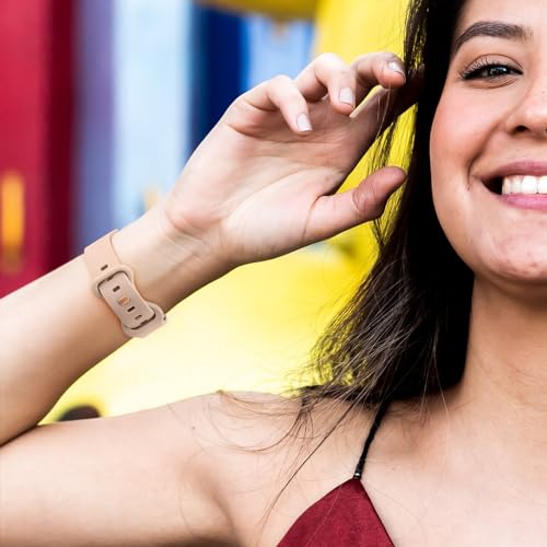 Oumida 4 Piezes Correas Compatible con Xiaomi Redmi Watch 5 Active/Redmi Watch 5 Lite, Pulseras de Repuesto Fina de Silicona Suave Impermeable (Negro/Humo Violeta/Té de Leche/Luz de Estrellas) - imagen 3