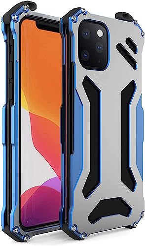 Étui militaire iPhone 14 coque métal antichoc bleu rigide