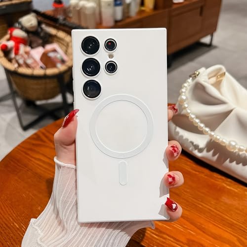 Samsung S25 S24 S23 S22 S21 Plus Ultra Fe A56 A36 A26 A25 A16 A06 A15 A55 A35�p���^���b�N�y�C���g�}�O�l�b�g�P�[�X�\�t�g�J�o�[(Samsung Galaxy S21 Ultra�p/