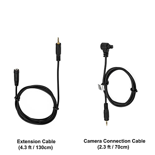Image of Kiwifotos RS-80N3 Remote Control Shutter Release Cord for Canon EOS R1 R5 Mark II R5 R3 5D Mark IV III II 6D Mark II 7D Mark II 5DsR 1DX Mark III 1Ds Mark III & More Canon Camera with 3-Pin Connection