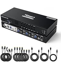 Amazon.co.jp: TESmart HDMI KVMスイッチ 4入力2出力 USB3.0 4台