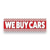 WE Buy Cars Vinyl Banner 10 Feet Wide by 3 Feet Tall