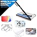 Qcdou Paper Cutter A4, Guillotine Paper Cutting Board, 12 Sheets Capacity, Heavy Duty Paper Trimmer with Safety Guard, Paper Guillotine for Cardstock, Photos, Office, Classroom, Scrapbooking - Blue