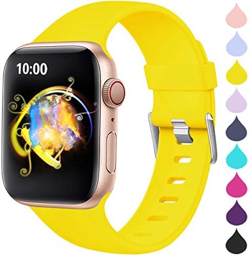 Haveda Compatible for Apple Watch Band 38mm 40mm 41mm 42mm 44mm 45mm,Soft Silicone Sport Replacement Strap Compatible with iWatch Series SE/7/6/5/4/3/2/1 Women Men