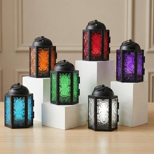 VELA LANTERNS Mini Moroccan Tea Light Candle Holder Lanterns &ndash; 4.25' Small...