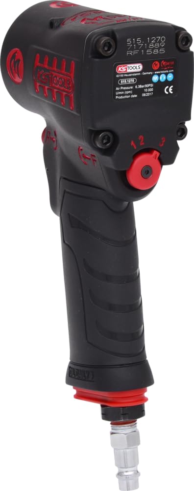 KS Tools 515.1270 1/2" Avvitatore ad impulsi pneumatico miniMONSTER ad alte prestazioni 1.390 Nm