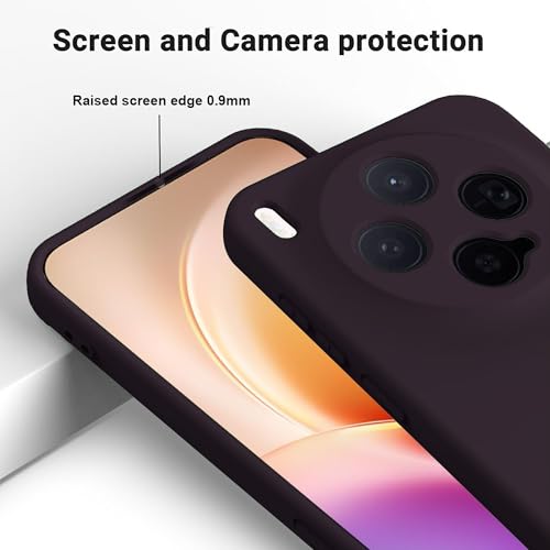 Image of FIRST MART Matte Silicone Back Cover for Vivo X300 - Purple