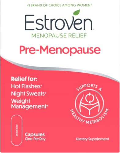 Image of Estroven Pre-Menopause-Relief, 30 Ct., Clinically Proven Ingredients, Provides Menopause Relief Plus Night Sweats & Hot Flash-Relief, Drug-Free or Estrogen Free (Pack of 12)
