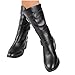 Women's Mid Calf Comfortable Fall Fashion Chunky Low Heel Shoes Plus Size Slouchy Boots Motorcycle Style