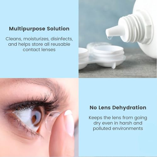 Image of Aqualens Comfort Contact Lens Solution - Multipurpose - Value Pack of 2 (360ml each) + (Lens case Free)