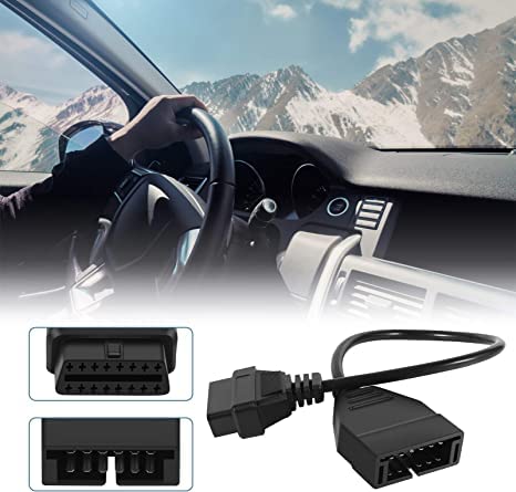 Miniatura 2 de OBD Adaptador OBD1 12 Pines a OBD2 16 Pines Cable Adaptador Macho a Hembra Cable de Extensión de Diagnóstico de Coche Universal BD II Adaptador