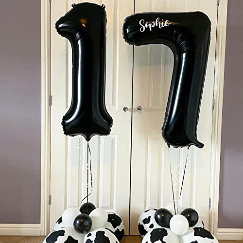 Image of 40 Inch Black 18 Number Balloons Giant 18 Balloons Black Birthday Balloons 18th Birthday Anniversary Events Party Decorations Supplies