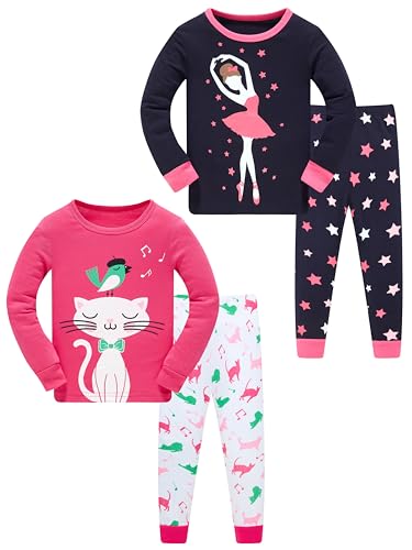 LOLPIP Mädchen Pyjamas Kinder Kleidung 100% Baumwolle...