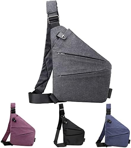 RURING Sling Bag,Anti-theft Crossbody Shoulder Bag Personal Flex Bag,Side Crossbody Backpack for Outdoor(Gray,Left)