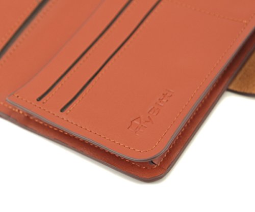 Business Style Men's Genuine Spainsh cow Leather Wallet Organizer with 24 Card Slots (Brown)4