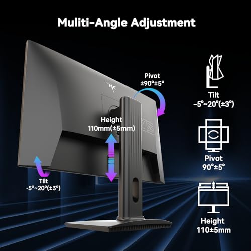 Image of KTC 24.5 Inch 240Hz Gaming Monitor, FHD 1080p Fast IPS Computer Monitor, 1ms with Adaptive-Sync, HDR400, HDMI x2, DPx1, VESA Mount, Tilt /Pivot /Height Adjustment, H25T7-3