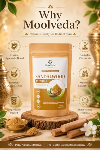 Image of Pure Sandalwood Powder - 100% Natural Chandan for Glowing Skin, Anti-Aging Face Pack, Acne Treatment | Traditional Ayurvedic Beauty | 100gm