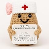 Positive Krankenschwester© | Zubehör Erste-Hilfe-Set | Mini-Apotheke | Positiver Häkel-Doktor | Geschenkidee Arzt Klinik Krankenhaus | Notfall-Geschenk | Unterstützung bei Krankheit & Verletzungen | M