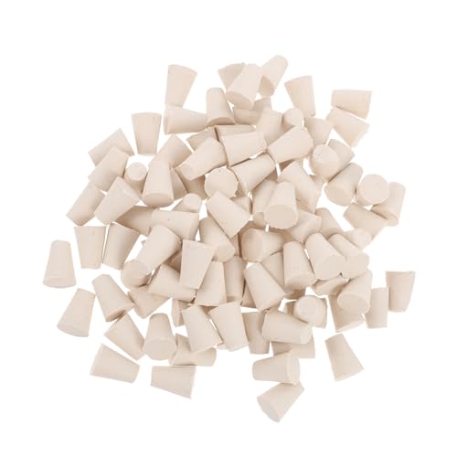 Bouchons d'étanchéité en caoutchouc blanc de laboratoire en lot de 100